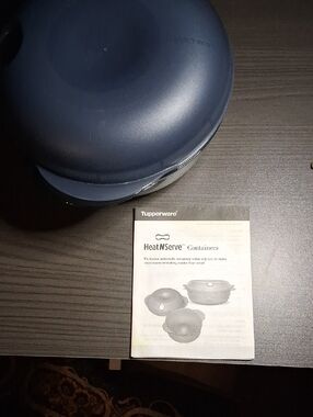 Tupperware Heat N Serve Container Set - Dark Blue